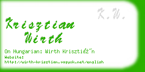 krisztian wirth business card